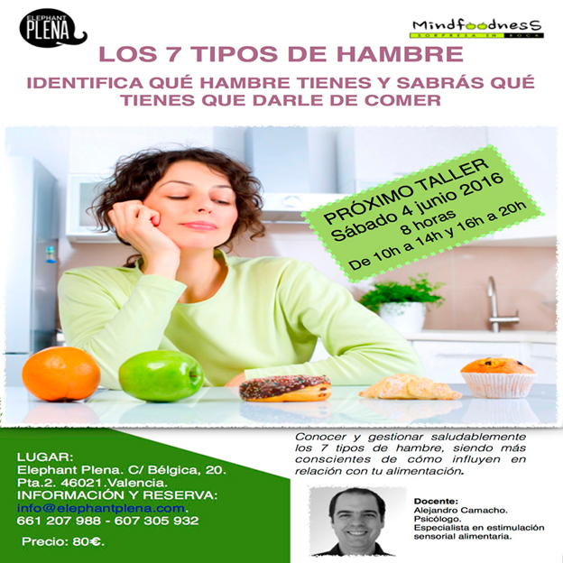 TALLER «LOS 7 TIPOS DE HAMBRE»