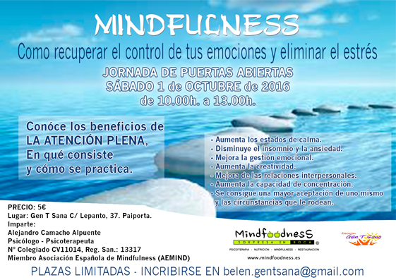 7ª JORNADA DE PUERTAS ABIERTAS: «MINDFULNESS PARA TOD@S»